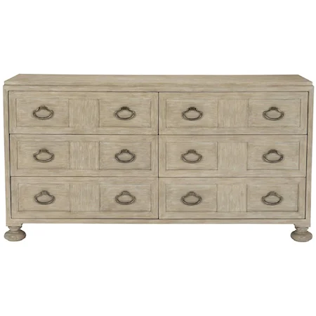 Transitional 6-Drawer Dresser